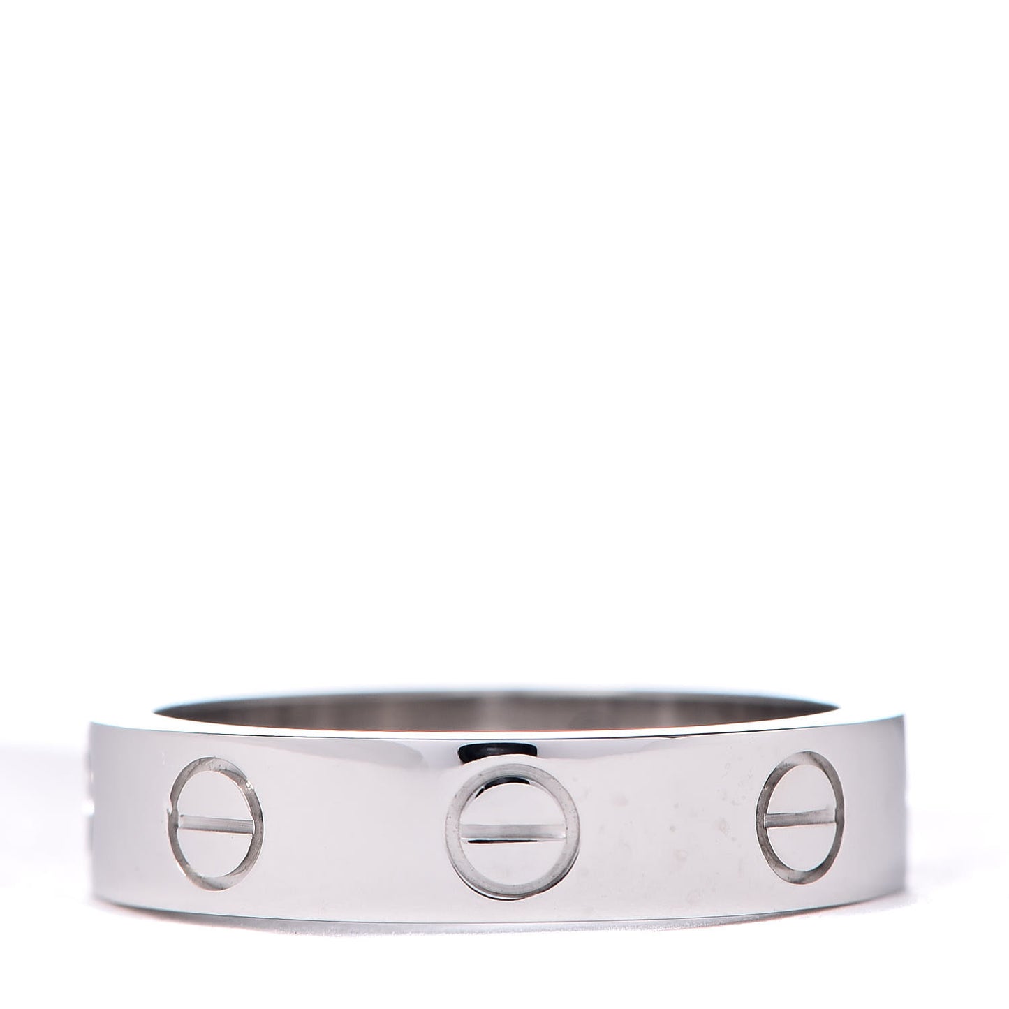 18K White Gold Diamond 4mm LOVE Wedding Band Ring 48 4.5