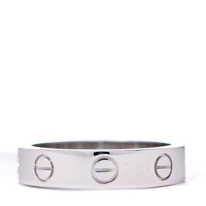 Cartier 18K White Gold Diamond 4mm LOVE Wedding Band Ring 48 4.5 3 of 5