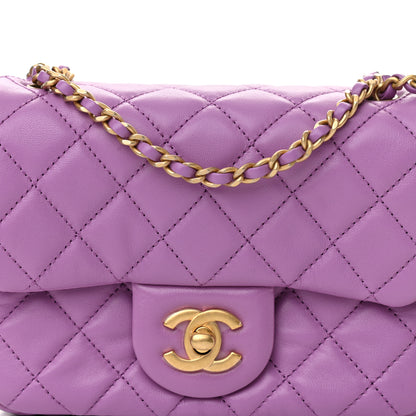 Chanel Lambskin Quilted Mini Pearl Crush Flap Purple 4 of 10