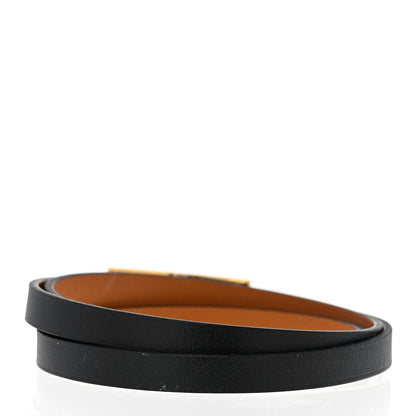 Hermes Chamonix Hapi 3 MM Triple Tour Wrap Bracelet S Black 3 of 8