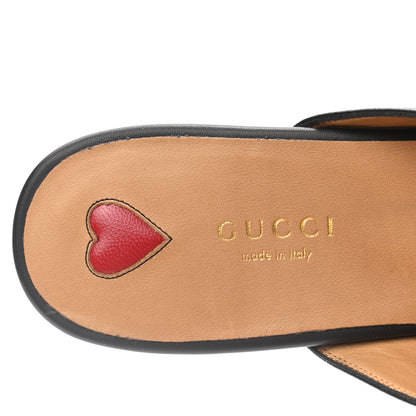 Gucci Calfskin Flower Embroidered Princetown Slippers 40.5 Black 7 of 8