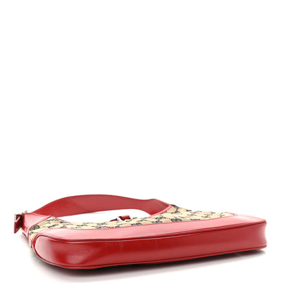 Gucci Monogram Jackie O Hobo Beige Blue Red 4 of 12