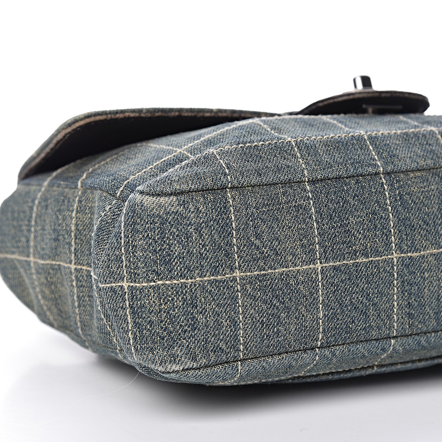 Denim Chocolate Bar Quilted Flap