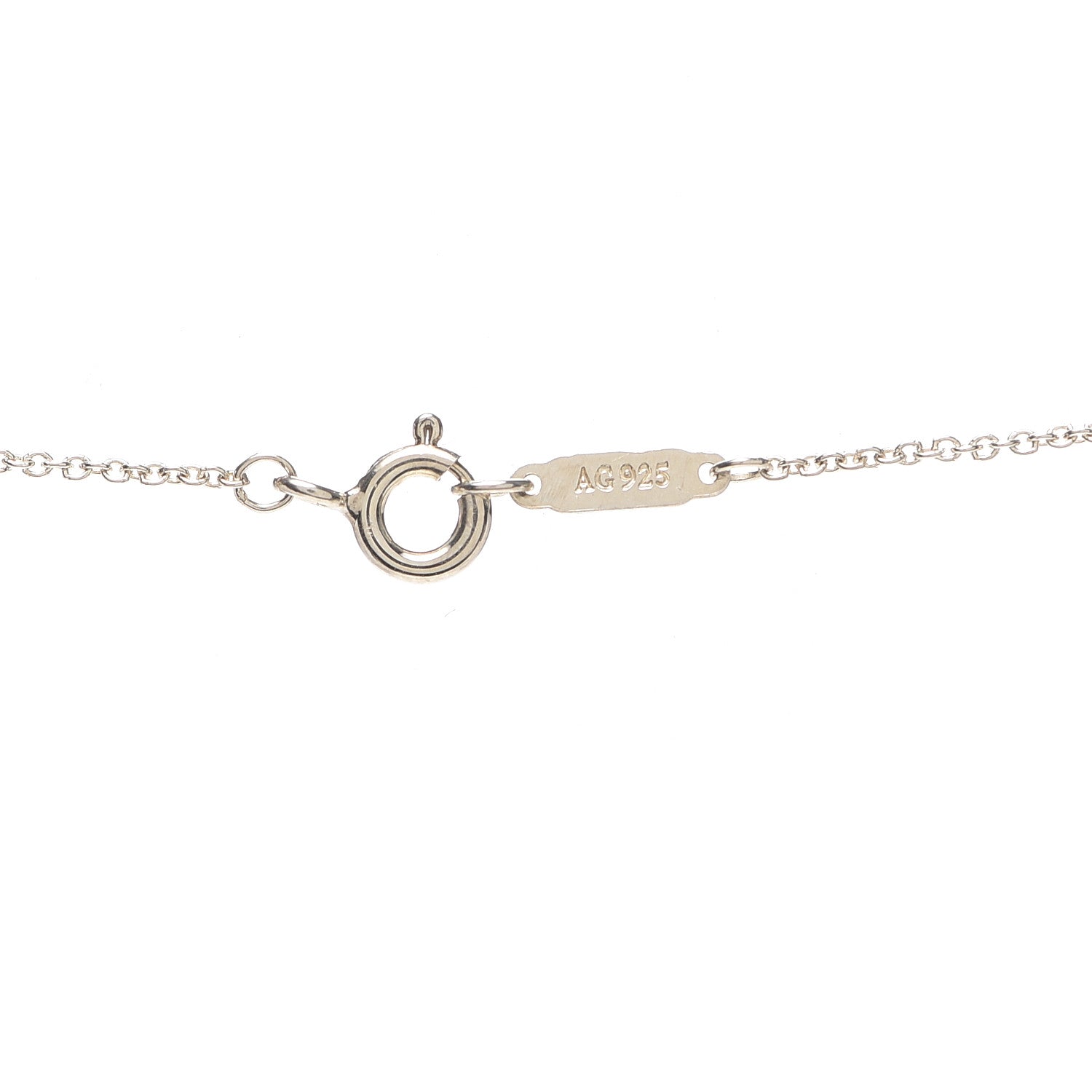 Tiffany Sterling Silver Diamond Knot Key Pendant Necklace 4 of 5