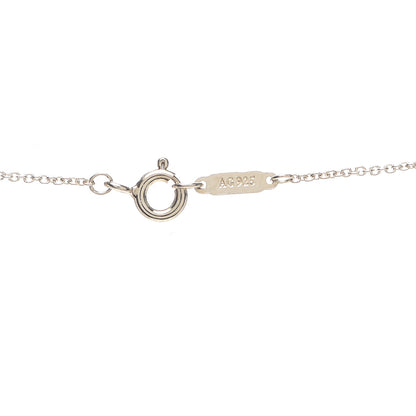 Tiffany Sterling Silver Diamond Knot Key Pendant Necklace 4 of 5