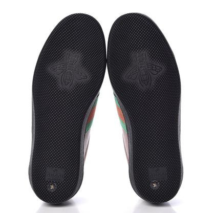Gucci X DAPPER DAN Calfskin Suede GG Micro Monogram Womens G74 Sneakers 36 Black Cuir Burro 10 of 11