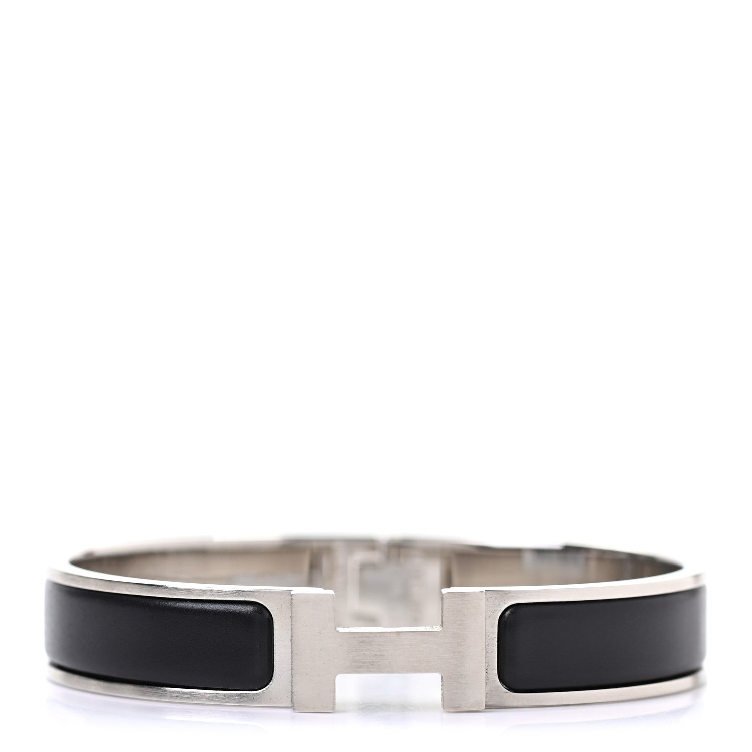 Hermes Matte Enamel Narrow Clic Clac HH Bracelet GM Black 1 of 4