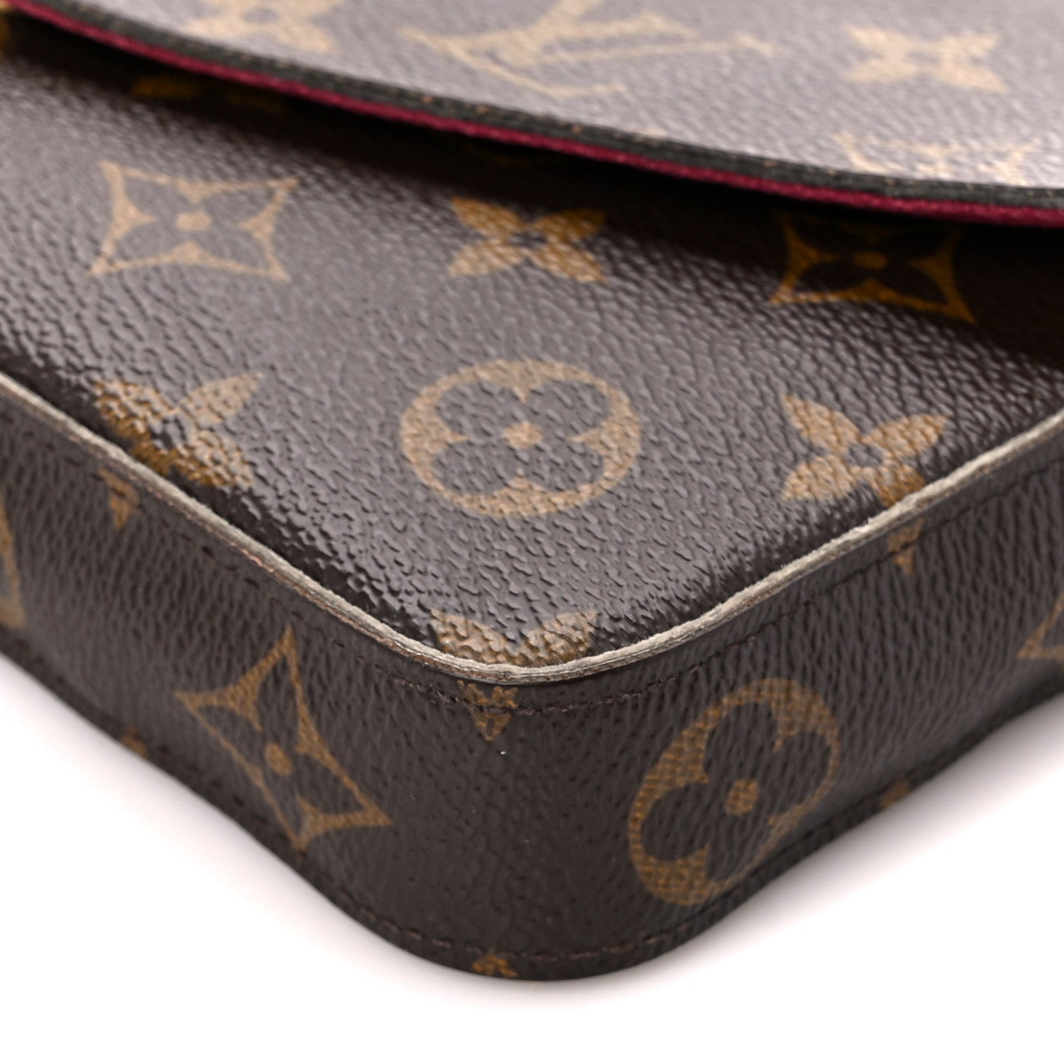 Louis Vuitton Monogram Pochette Felicie Chain Wallet Fuchsia 14 of 15