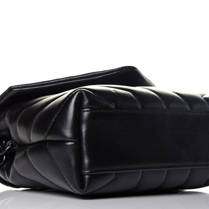 Saint Laurent Calfskin Y Quilted Monogram Toy Loulou Crossbody Bag Black 8 of 9
