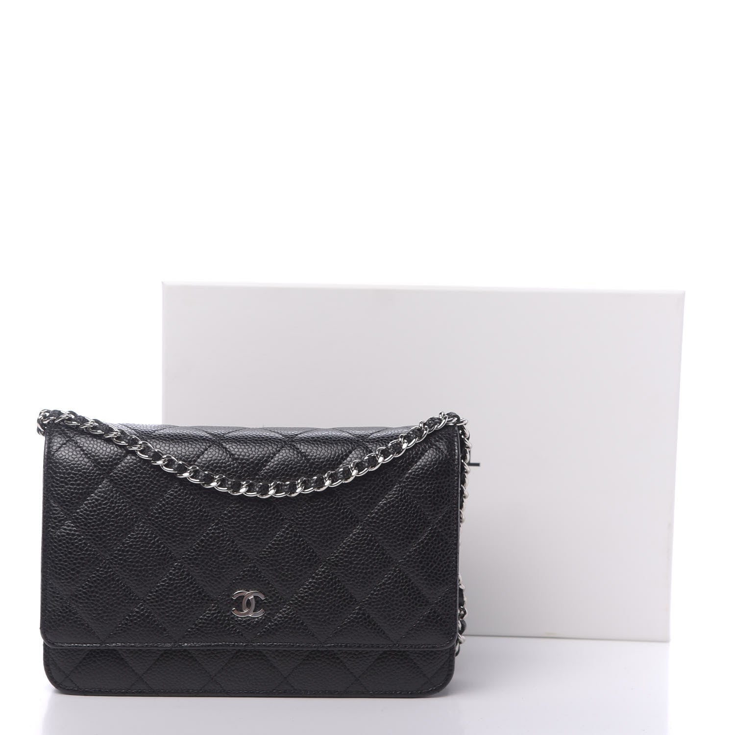 Chanel Caviar Quilted Wallet On Chain WOC Black 13 of 13