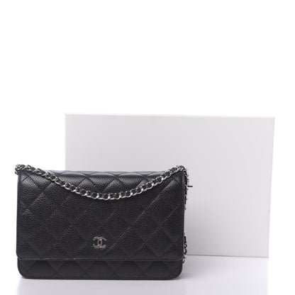 Chanel Caviar Quilted Wallet On Chain WOC Black 13 of 13