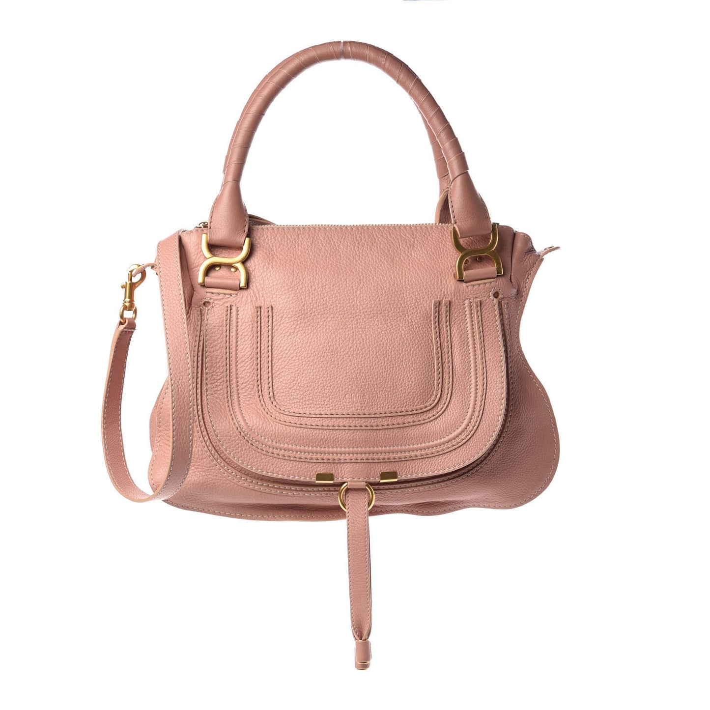 Calfskin Medium Marcie Satchel Anemone Pink