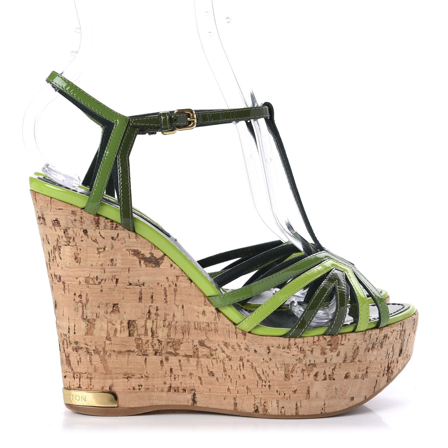 Patent Cork Summertime Wedges 36 Green