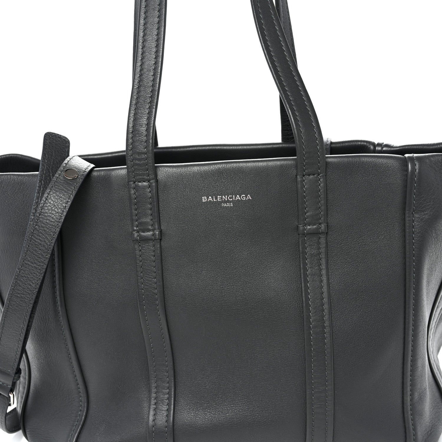 Balenciaga Calfskin Medium Laundry Cabas Tote Gris Fossile 7 of 10