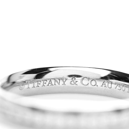 Tiffany 18K White Gold Diamond Metro Wedding Band Ring 47 4 4 of 5