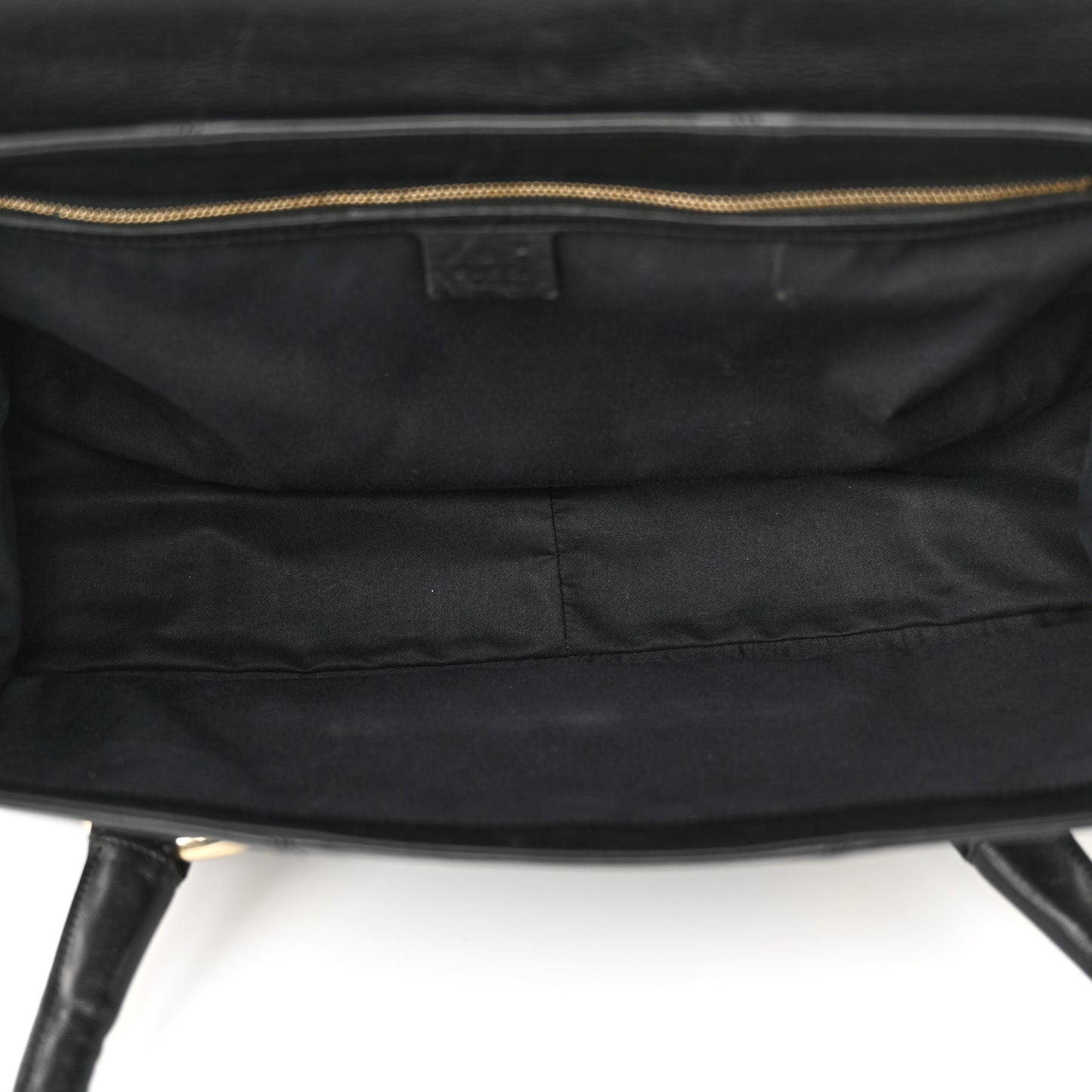 Grained Calfskin Large Horsebit Chain Flap Bag Black