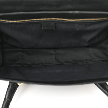 Gucci Grained Calfskin Large Horsebit Chain Flap Bag Black 5 of 16