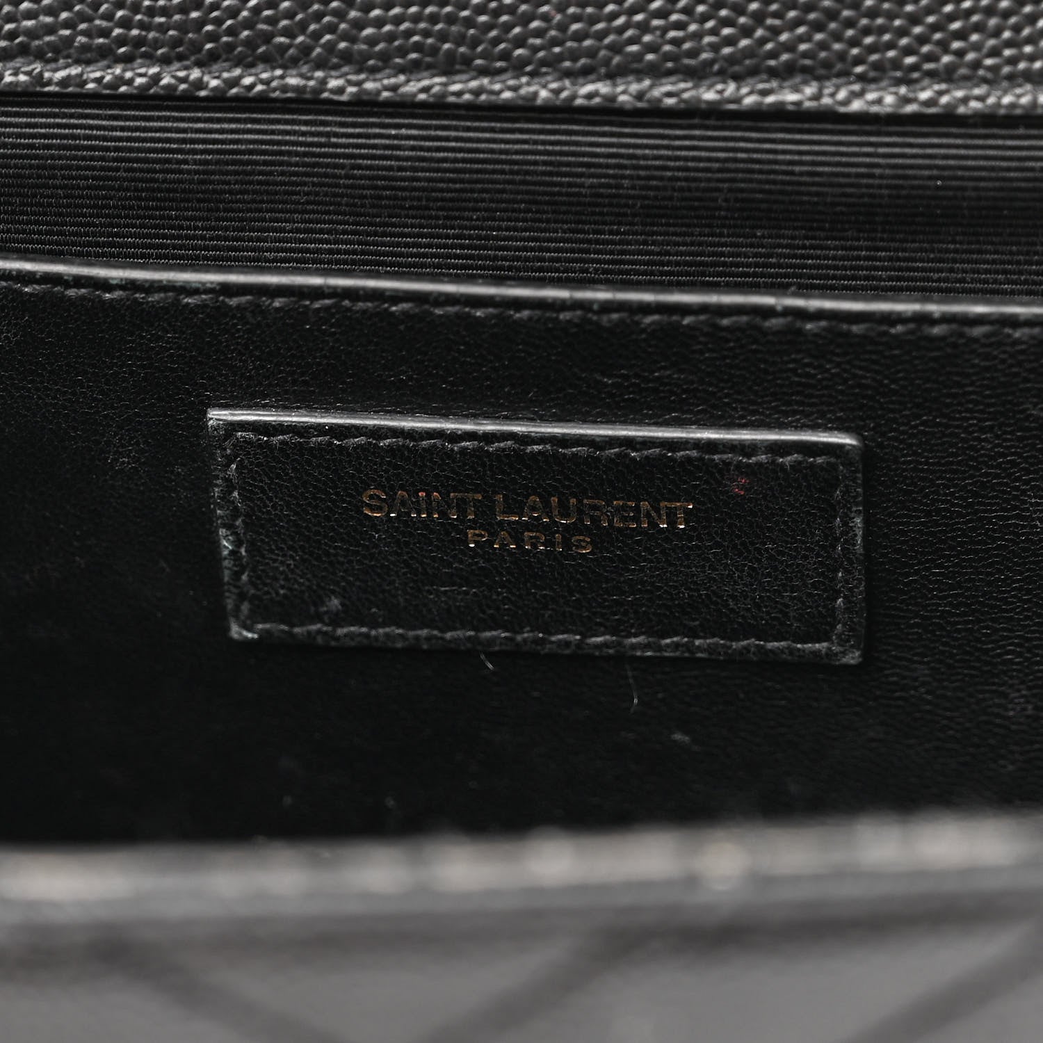 Saint Laurent Grain De Poudre Matelasse Chevron Medium Monogram Satchel Black 7 of 20