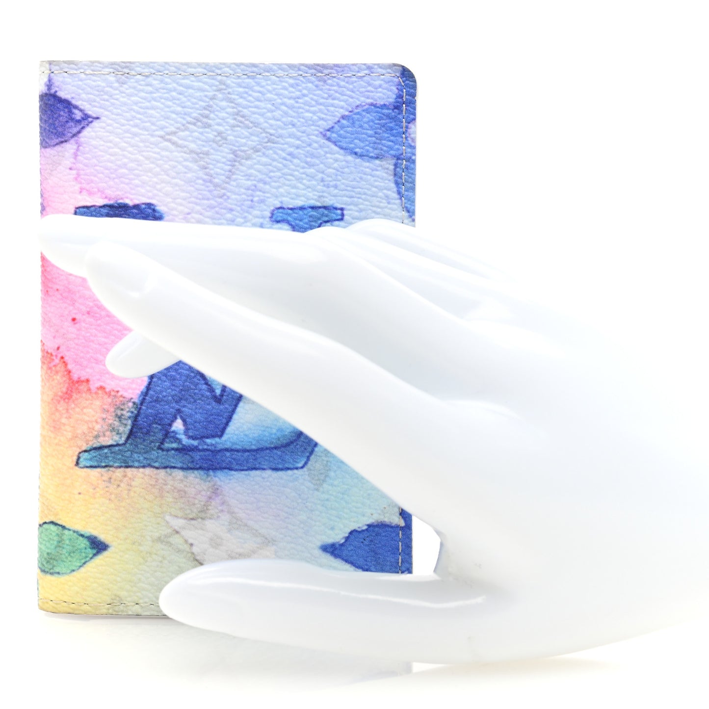 Monogram Watercolor Pocket Organizer NM Multicolor