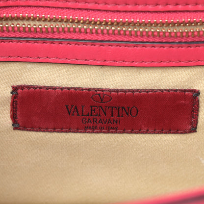 Valentino Garavani Vitello Small Glam Lock Rockstud Flap Deep Fuxia 6 of 12
