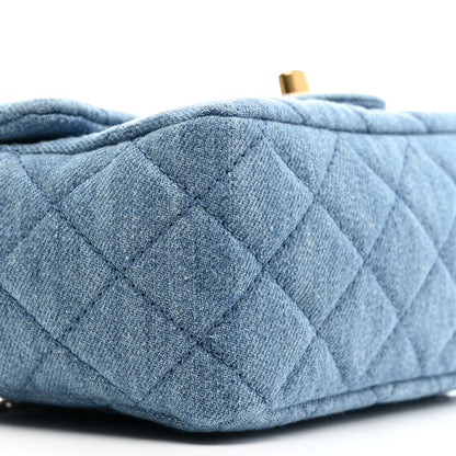 Chanel Denim Quilted Mini Pearl Crush Flap Blue 8 of 10