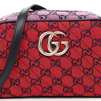 Gucci Monogram Multicolor Matelasse Diagonal Small GG Marmont Chain Shoulder Bag Red Blue Yellow Green Pink 8 of 11