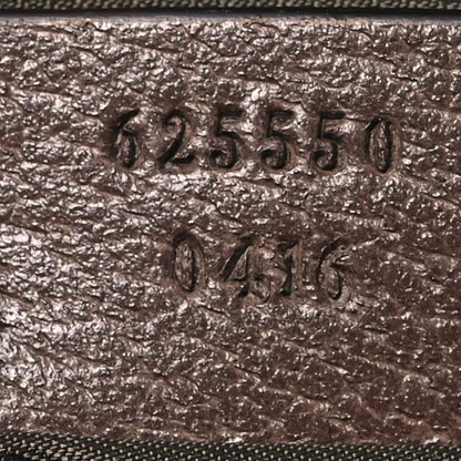 Gucci GG Supreme Monogram Textured Calfskin Web Medium Ophidia Cosmetic Case Beige Ebony New Acero 7 of 10