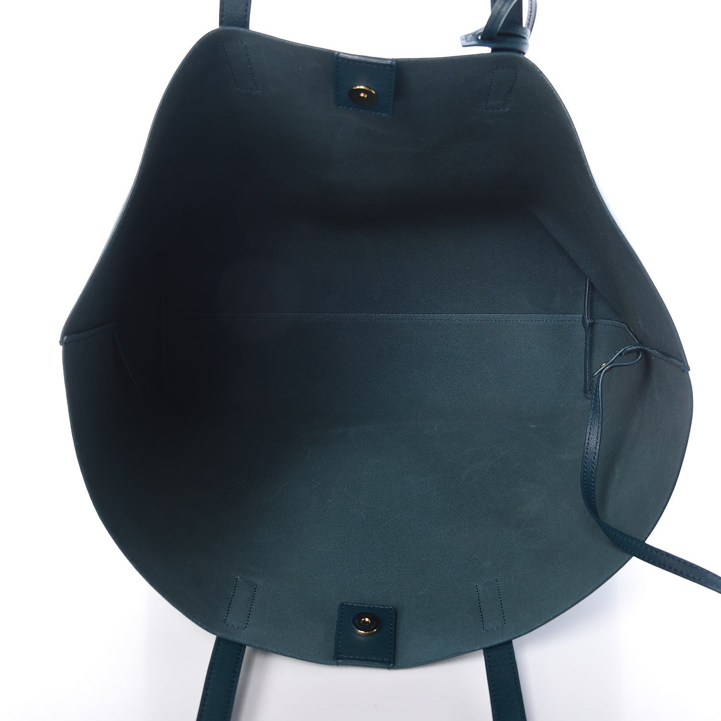 Calfskin Large Shopping Tote Dark Turquoise