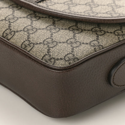 Gucci GG Supreme Monogram Textured Dollar Calfskin Web Studded Mini Ophidia Flap Shoulder Bag Beige Ebony New Acero 8 of 8