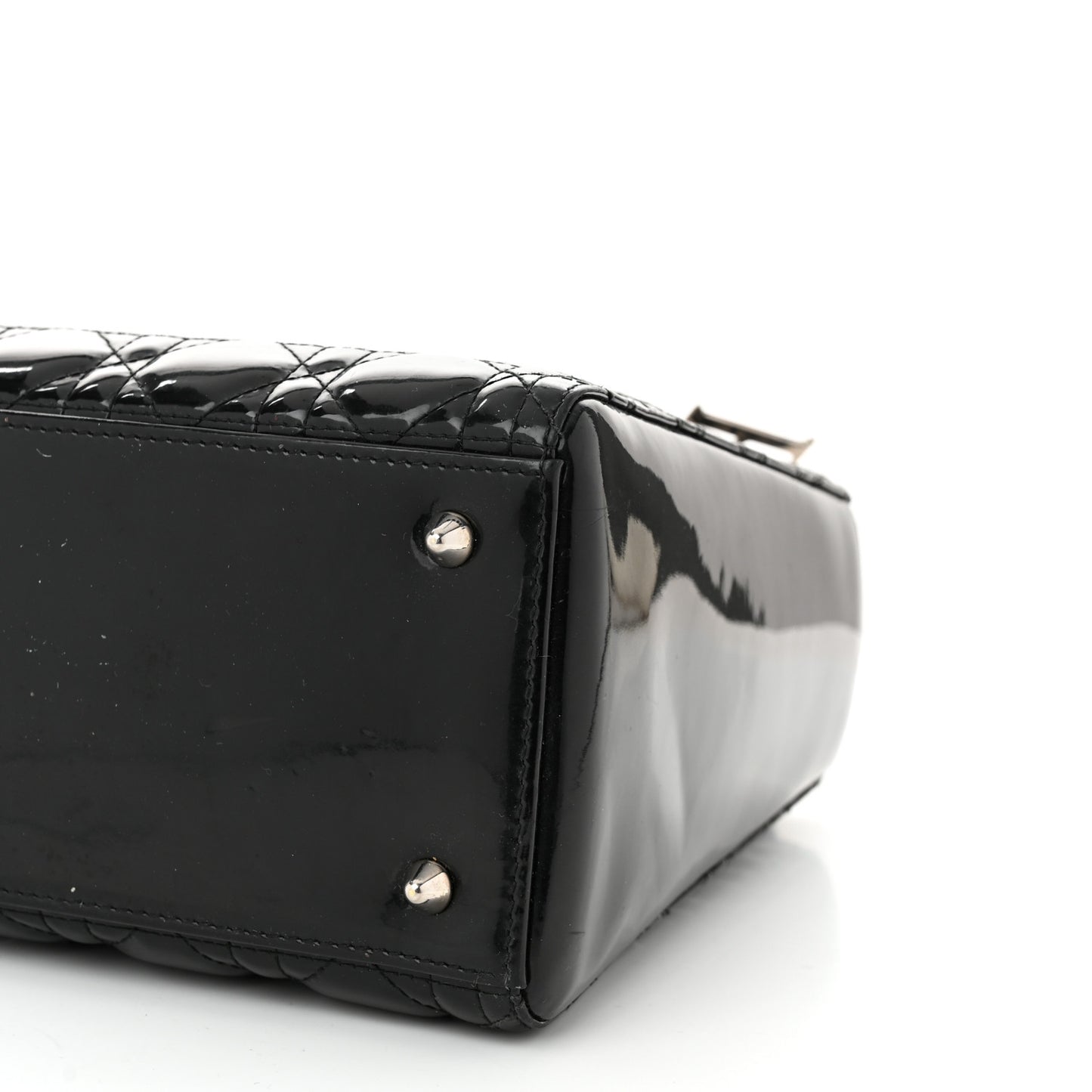 Patent Cannage Medium Lady Dior Black