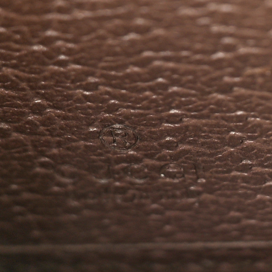 GG Supreme Monogram Web Ophidia Zip Around Wallet Brown