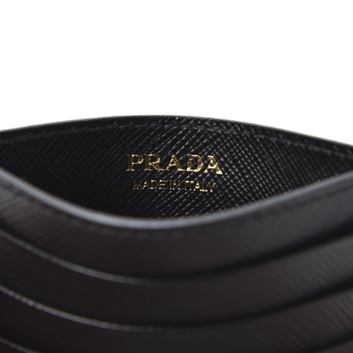Prada Saffiano Shine Monochrome Card Holder Black 7 of 9