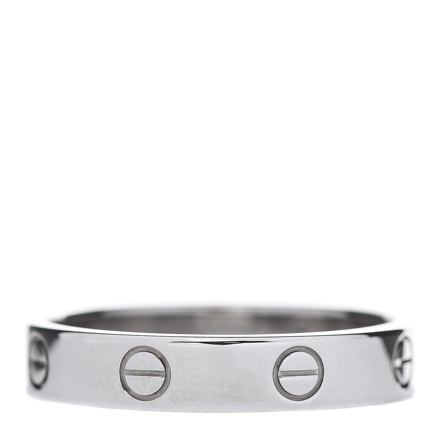 18K White Gold 3.5mm LOVE Wedding Band Ring 58 8.25