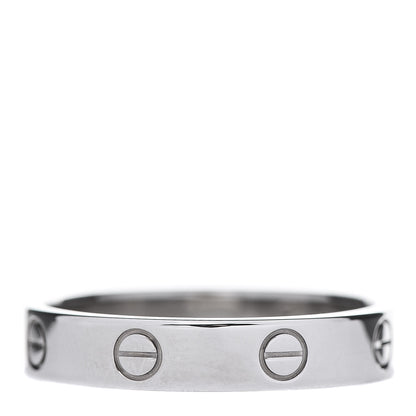 Cartier 18K White Gold 3.5mm LOVE Wedding Band Ring 58 8.25 3 of 5