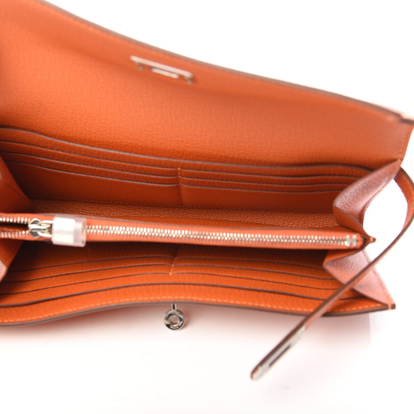 Chevre Mysore Kelly Longue Wallet Orange