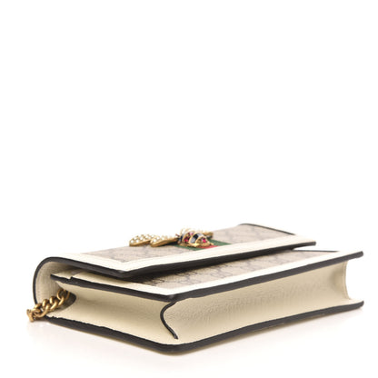Gucci GG Supreme Monogram Web Queen Margaret Chain Wallet White 4 of 10