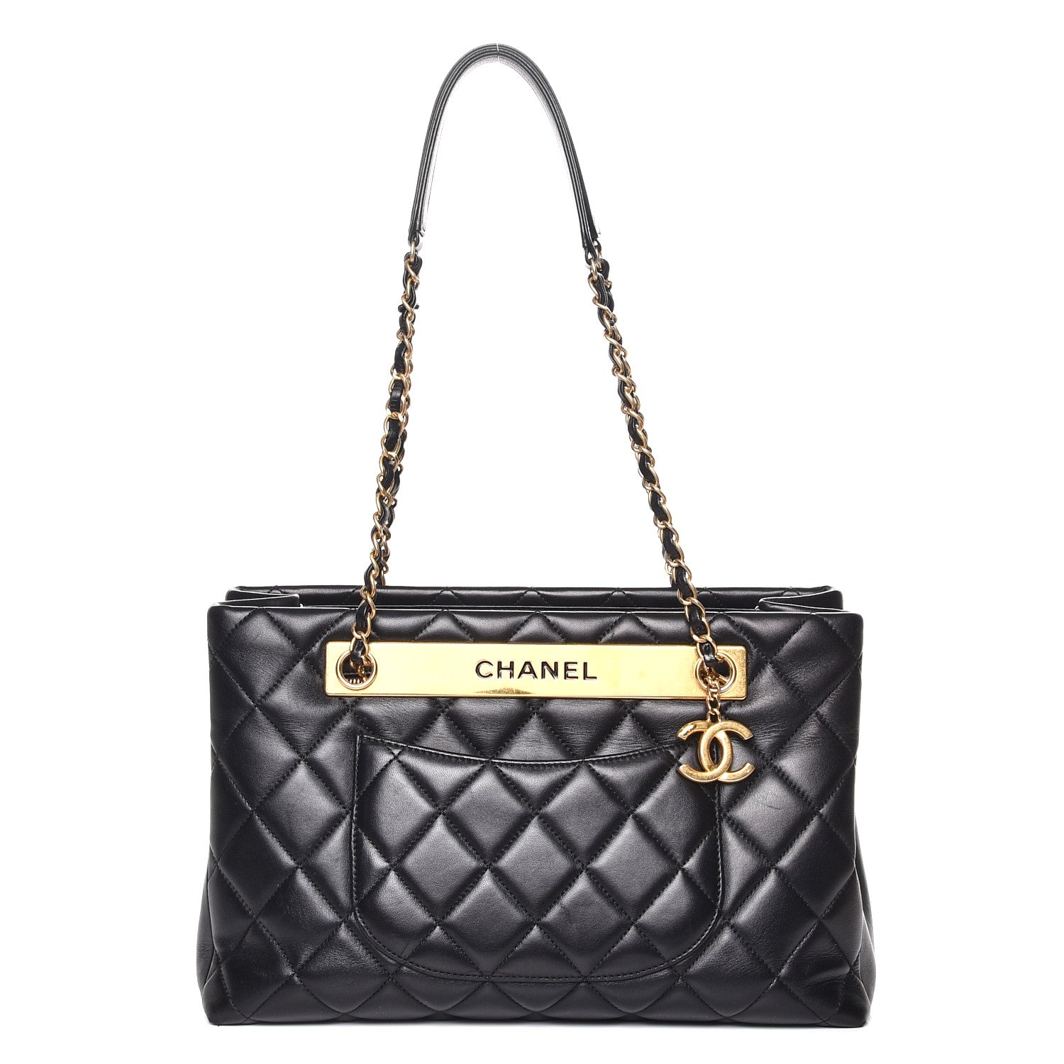 Chanel Lambskin Quilted Trendy CC Tote Black 1 of 8