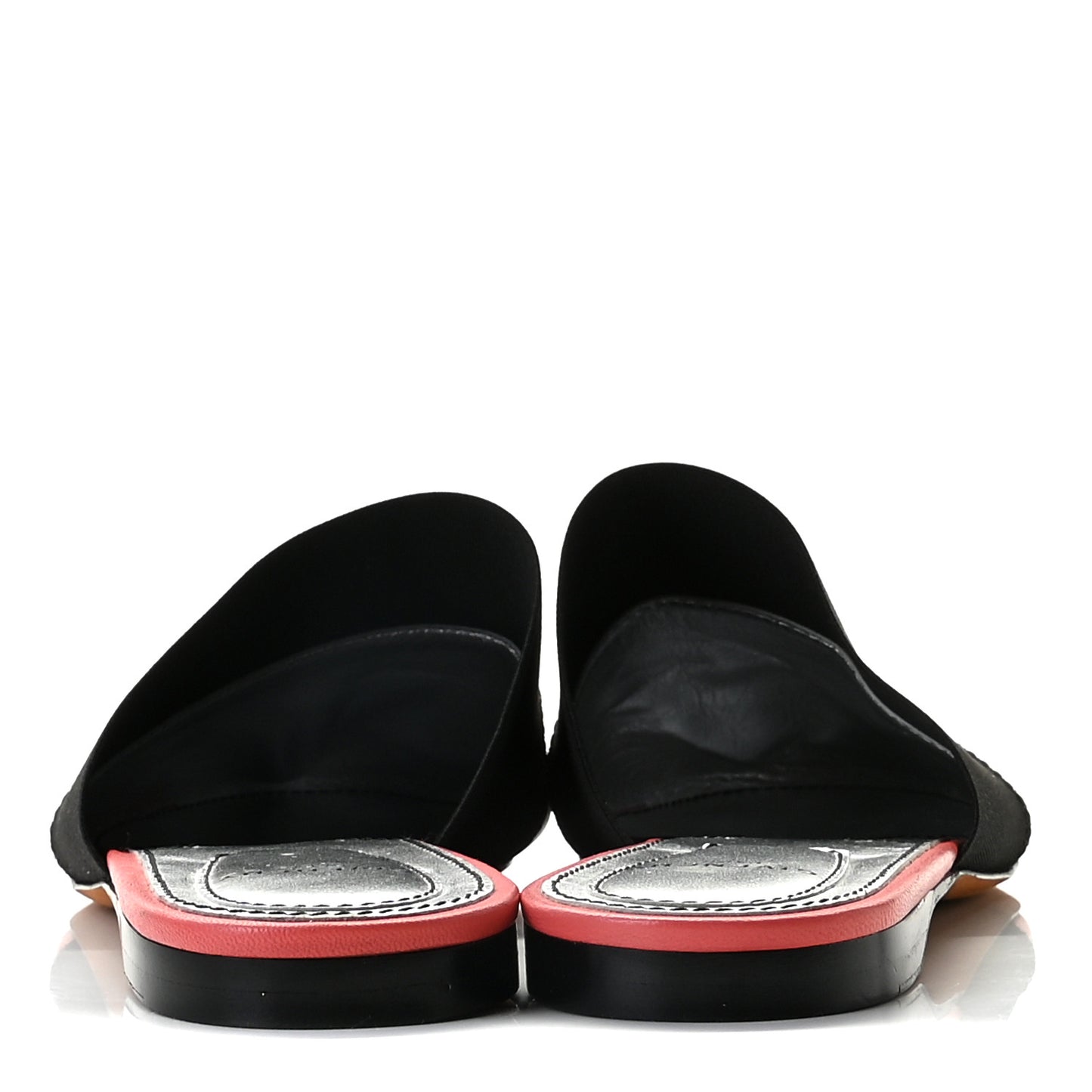 Lambskin Bedford Logo Mule Slides 36.5 Orange