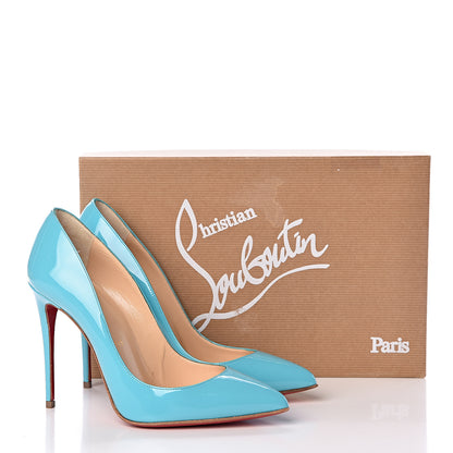Christian Louboutin Patent Pigalle Follies 100 Pumps 35.5 Pacific 10 of 10