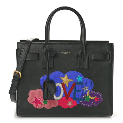 Saint Laurent Calfskin Love Patchwork Baby Sac De Jour Black 1 of 15