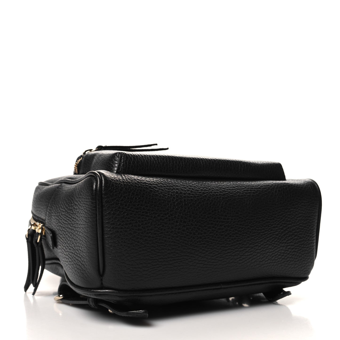 Pebbled Calfskin Soho Chain Backpack Black