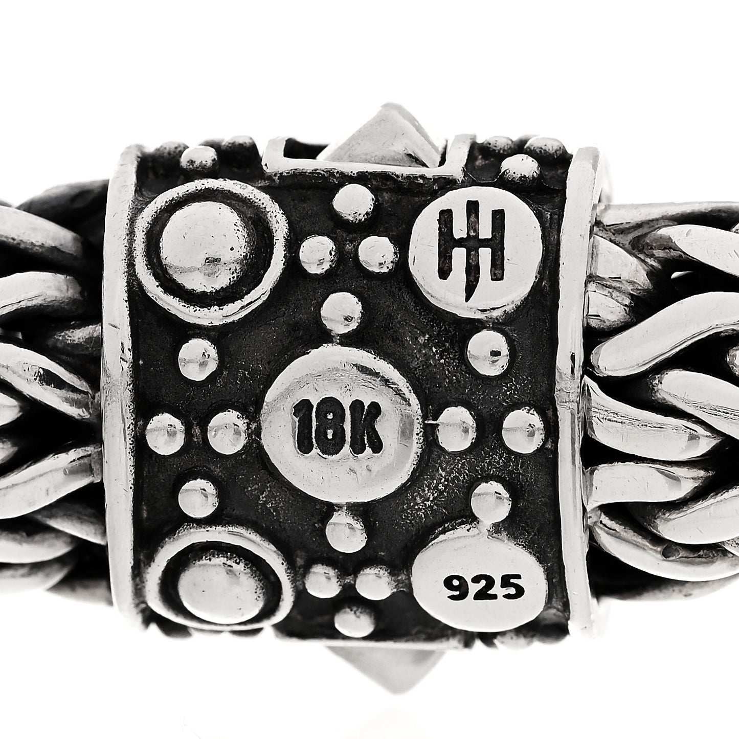 Sterling Silver 18K Yellow Gold 10mm Jaisalmer Classic Chain Dot Bracelet