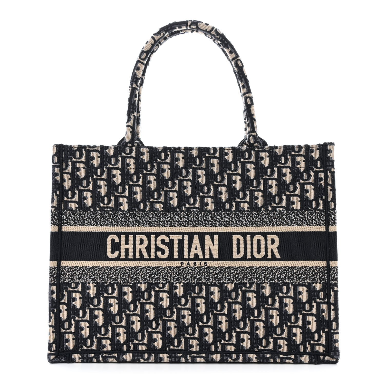 Christian Dior Oblique Medium Book Tote Blue Multicolor 1 of 10