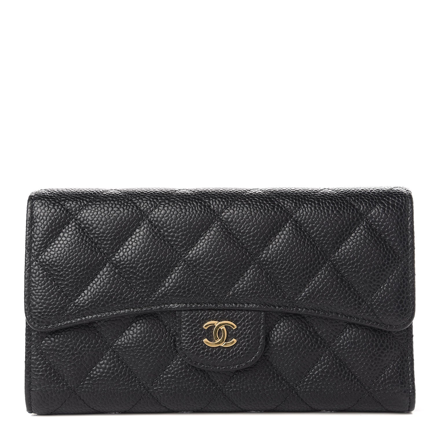 Chanel Caviar Quilted Large Flap Wallet Black 1 of 13