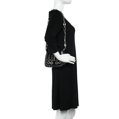 Gucci Patent Ha Ha Ha Mini Jackie 1961 Eyelet Hobo Black 2 of 11