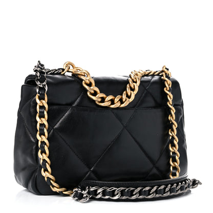 Chanel Lambskin Quilted Medium Chanel 19 Flap Black 3 of 12
