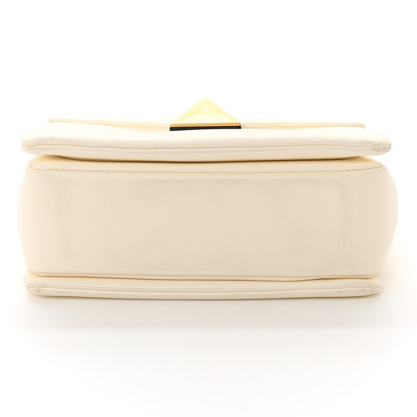 Nappa One Stud Chain Clutch Ivory