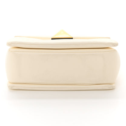 Valentino Garavani Nappa One Stud Chain Clutch Ivory 13 of 14