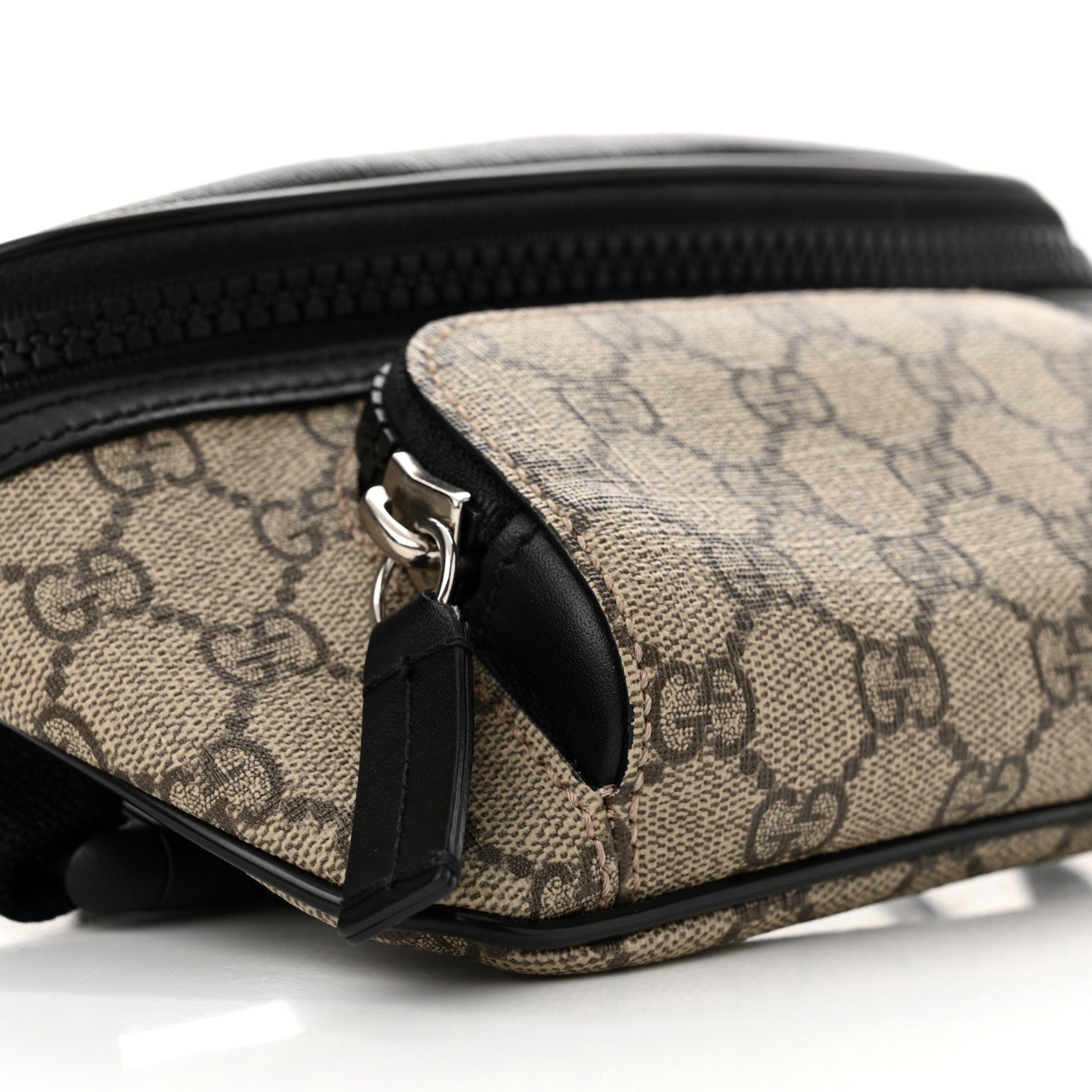 Gucci GG Supreme Monogram Belt Bag Black 10 of 12