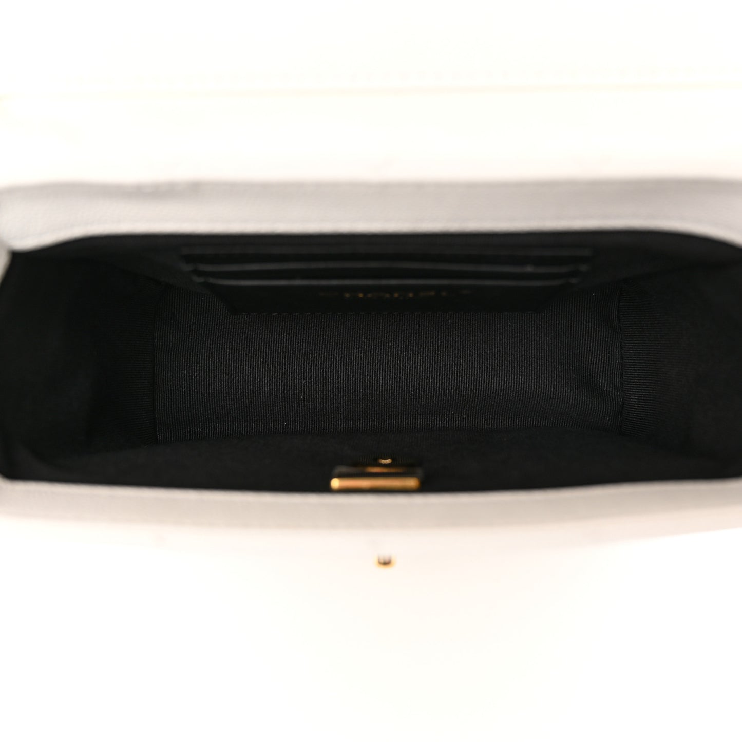Caviar Quilted Handy Box Vanity Case White